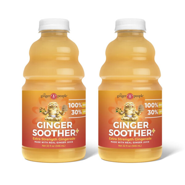 68940874d83b19ec2876ebe7a5c27dba0e8c1f00b3a6e4a9f5650.jpg Turmeric Gingerade, Ginger Soother by The Ginger People – Drug Free Digestive Health, Turmeric Flavor, Premium Quality Turmeric Juice, Single - 32 Oz (Pack of 1)