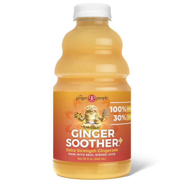 6894088640b09f8597a5d83219ff7abed2b7c7ac2abf56c27ca76.jpg Turmeric Gingerade, Ginger Soother by The Ginger People – Drug Free Digestive Health, Turmeric Flavor, Premium Quality Turmeric Juice, Single - 32 Oz (Pack of 1)