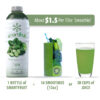 Smartfruit Harvest Greens + Detox, 100% Real Fruit Purée, Non-GMO, No Additives, Vegan - 48 Fl. Oz