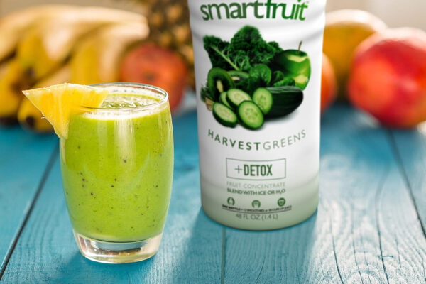 Smartfruit Harvest Greens + Detox, 100% Real Fruit Purée, Non-GMO, No Additives, Vegan - 48 Fl. Oz