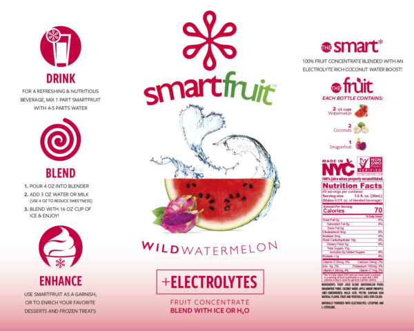 Smartfruit Harvest Greens + Detox, 100% Real Fruit Purée, Non-GMO, No Additives, Vegan - 48 Fl. Oz