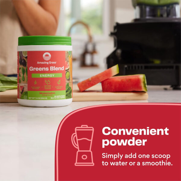 Amazing Grass Greens Superfood Detox & Digest: Greens Powder with Digestive Enzymes & Probiotics, Clean Green, 30 Servings (Packaging May Vary)