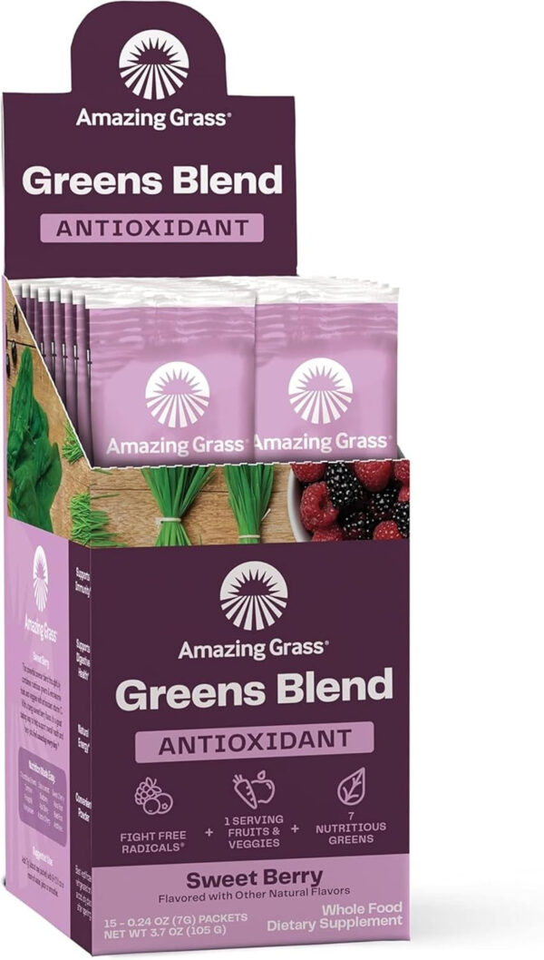 Amazing Grass Greens Superfood Detox & Digest: Greens Powder with Digestive Enzymes & Probiotics, Clean Green, 30 Servings (Packaging May Vary)