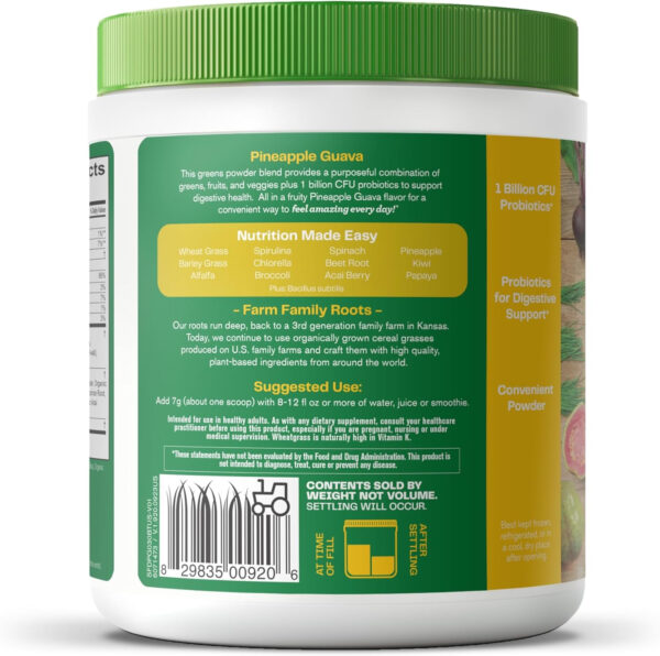 Amazing Grass Greens Superfood Detox & Digest: Greens Powder with Digestive Enzymes & Probiotics, Clean Green, 30 Servings (Packaging May Vary)