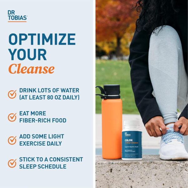 68940ad78e3023b406c2ef6bdcea33f7607198f833735b12926bc.jpg Dr. Tobias Colon 14 Day Cleanse, Advanced Gut Cleanse Detox for Women & Men with Cascara Sagrada, Psyllium Husk, Senna Leaf & Probiotics, Non-GMO Colon Cleanse, 28 Capsules 1-2 Daily
