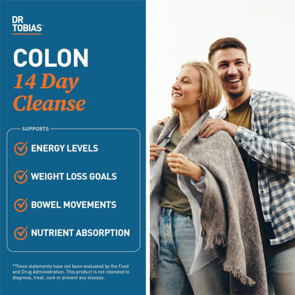 68940ae63c52012a2a74d5203b33d38aefd223f6c1cf278220f05.jpg Dr. Tobias Colon 14 Day Cleanse, Advanced Gut Cleanse Detox for Women & Men with Cascara Sagrada, Psyllium Husk, Senna Leaf & Probiotics, Non-GMO Colon Cleanse, 28 Capsules 1-2 Daily