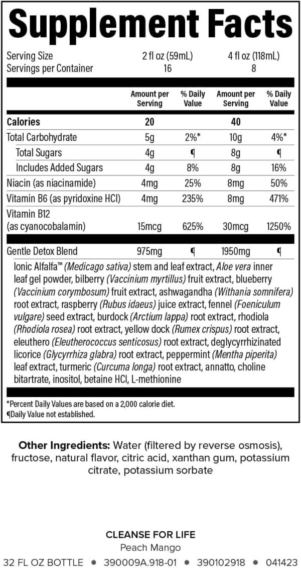 68940b41cd89734ca6fe078879a201379a66503842b3f82267a86.jpg Isagenix Cleanse for Life - Detox Cleanse Drink with Vitamin B12, Niacin and Vitamin B6 for Overall Wellness - 32-Ounce Bottle (Natural Rich Berry Flavor), Packaging May Vary