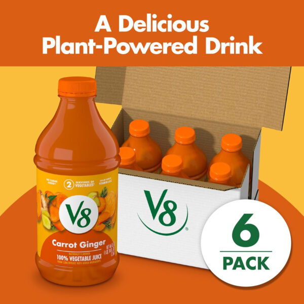 V8 Beet Ginger Lemon 100% Vegetable Juice, 46 fl oz Bottle
