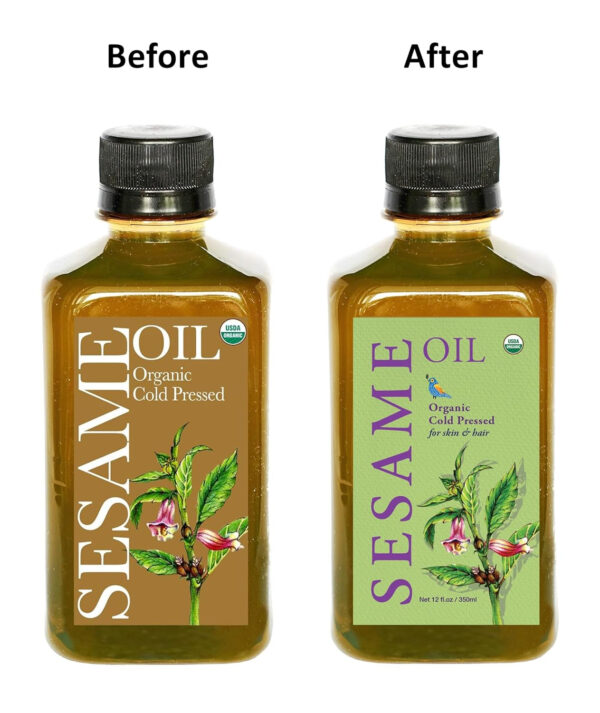 DAANA Sesame Oil for Skin: Certified USDA Organic, Extra Virgin, Cold Pressed (12 fl oz)