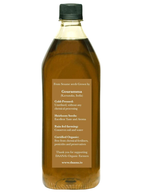 DAANA Sesame Oil for Skin: Certified USDA Organic, Extra Virgin, Cold Pressed (12 fl oz)