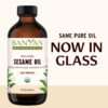 Banyan Botanicals Sesame Oil – Organic & Unrefined Sesame Oil for Skin, Body, Hair & More – Multiple Sizes – 8 oz – Non GMO Sustainably Sourced Vegan