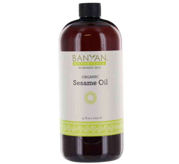 Banyan Botanicals Sesame Oil – Organic & Unrefined Sesame Oil for Skin, Body, Hair & More – Multiple Sizes – 8 oz – Non GMO Sustainably Sourced Vegan