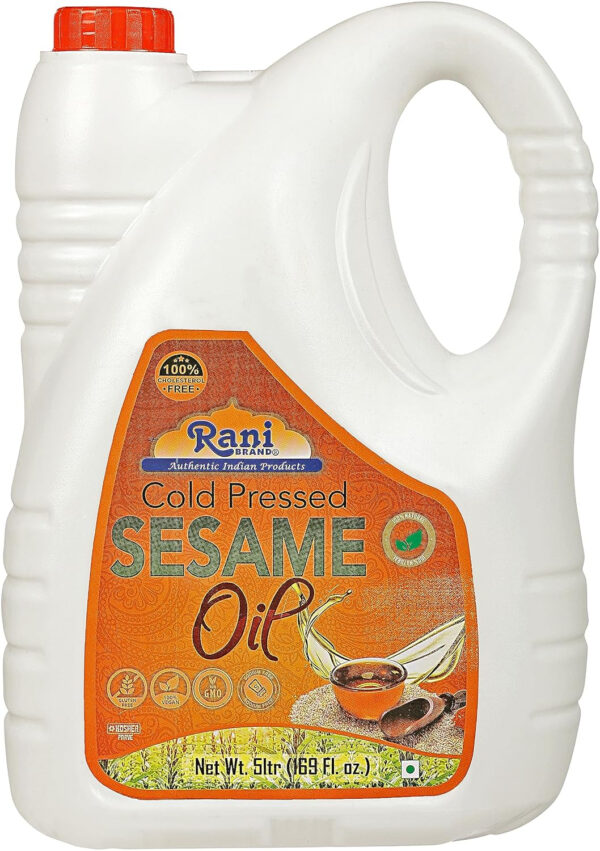 Rani Sesame Oil 169 Ounce (5 Liter) Cold Pressed | 100% Natural | NON-GMO | Kosher | Vegan | Gluten Free