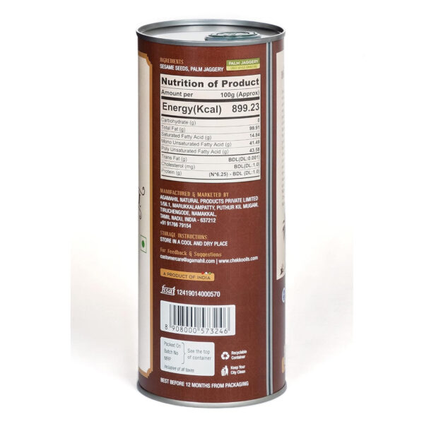 Chekko Cold Pressed Virgin Sesame (Gingelly) Oil | 100% Natural, Pure & Wood Pressed (1L - 33 OZ) for Cooking, Hair, Seasoning, Oil Massage and Oil Pulling…