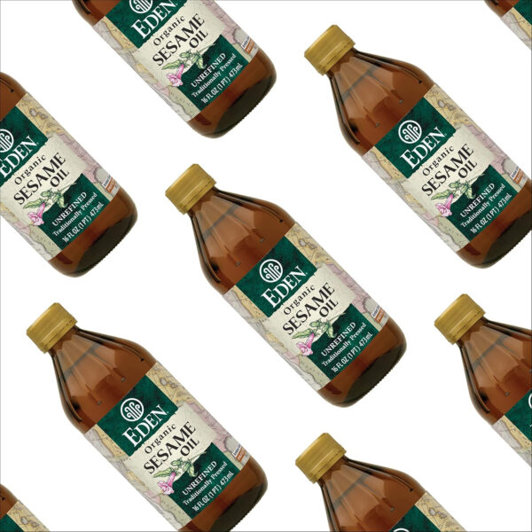 Eden Organic Sesame Oil, Unrefined, Extra Virgin, Traditionally Pressed, 16 fl oz Glass Bottle