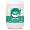 Nutiva Organic Coconut Oil, 29 Fl Oz - USDA Organic Cold Pressed Unrefined Extra Virgin Coconut for Cooking, Skin, Hair, Massage, and Oil Pulling. Contains Natural MCT