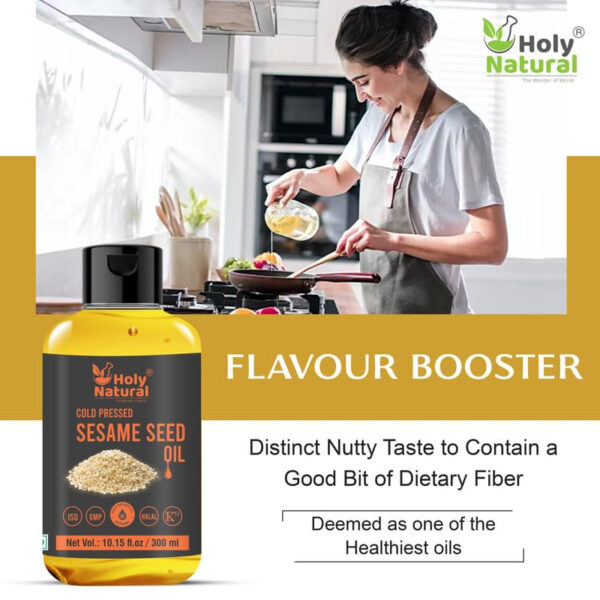 6894584c1f0c7f465efc7fb9dfb7a009cf627e5c88904d82bac4d.jpg Sesame Seed Oil I Extra Virgin Cold-Pressed, No GMO,Untreated and Unrefined Sesame Seed Oil –Grate for Cooking & Flavor Enhancer in Many Cuisines (10.15 Fl Oz (Pack of 1))