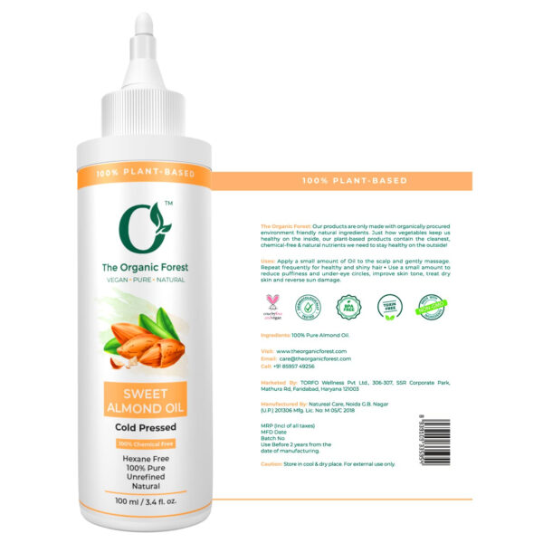 100% Pure & Organic Coconut Oil for Hair, Skin & Body – Cold-Pressed, Unrefined and Natural – Nourishing & Strengthening Oil – Vegan & Chemical-Free – 3.4 fl. oz