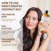 Organic Fractionated Coconut Oils Liquid 16oz, 100% Pure & Natural USDA Certified Cold Pressed Coconut Carrier Oil for Face Skin & Hair Moisturizing, Body Massage Oil for Essential Oils Mixing