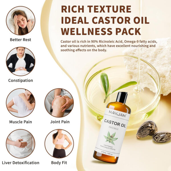 Organic Fractionated Coconut Oils Liquid 16oz, 100% Pure & Natural USDA Certified Cold Pressed Coconut Carrier Oil for Face Skin & Hair Moisturizing, Body Massage Oil for Essential Oils Mixing