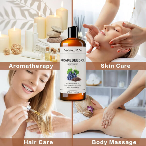 Organic Fractionated Coconut Oils Liquid 16oz, 100% Pure & Natural USDA Certified Cold Pressed Coconut Carrier Oil for Face Skin & Hair Moisturizing, Body Massage Oil for Essential Oils Mixing