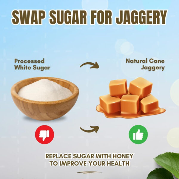 68946285b7ecf60598c661476ff347630e551bb44e68368a13a6f.jpg Danodia Foods Organic Jaggery Cubes 1 lb (450g), Pure & Natural, No Additives Sweetener, Vegan & Gluten-Free, Nutrient-Rich Alternative to Refined Sugar for Tea & Coffee, Indian Origin
