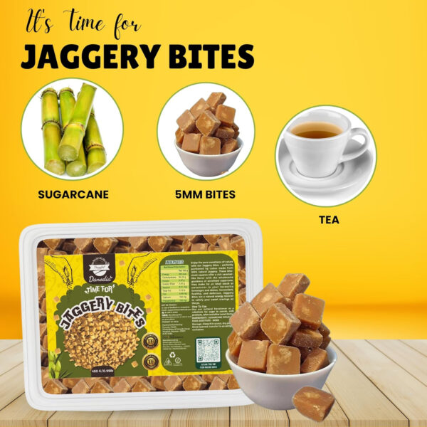 6894628f4d2b6744430f927aedee147b2c0cbb970022b80fabc49.jpg Danodia Foods Organic Jaggery Cubes 1 lb (450g), Pure & Natural, No Additives Sweetener, Vegan & Gluten-Free, Nutrient-Rich Alternative to Refined Sugar for Tea & Coffee, Indian Origin