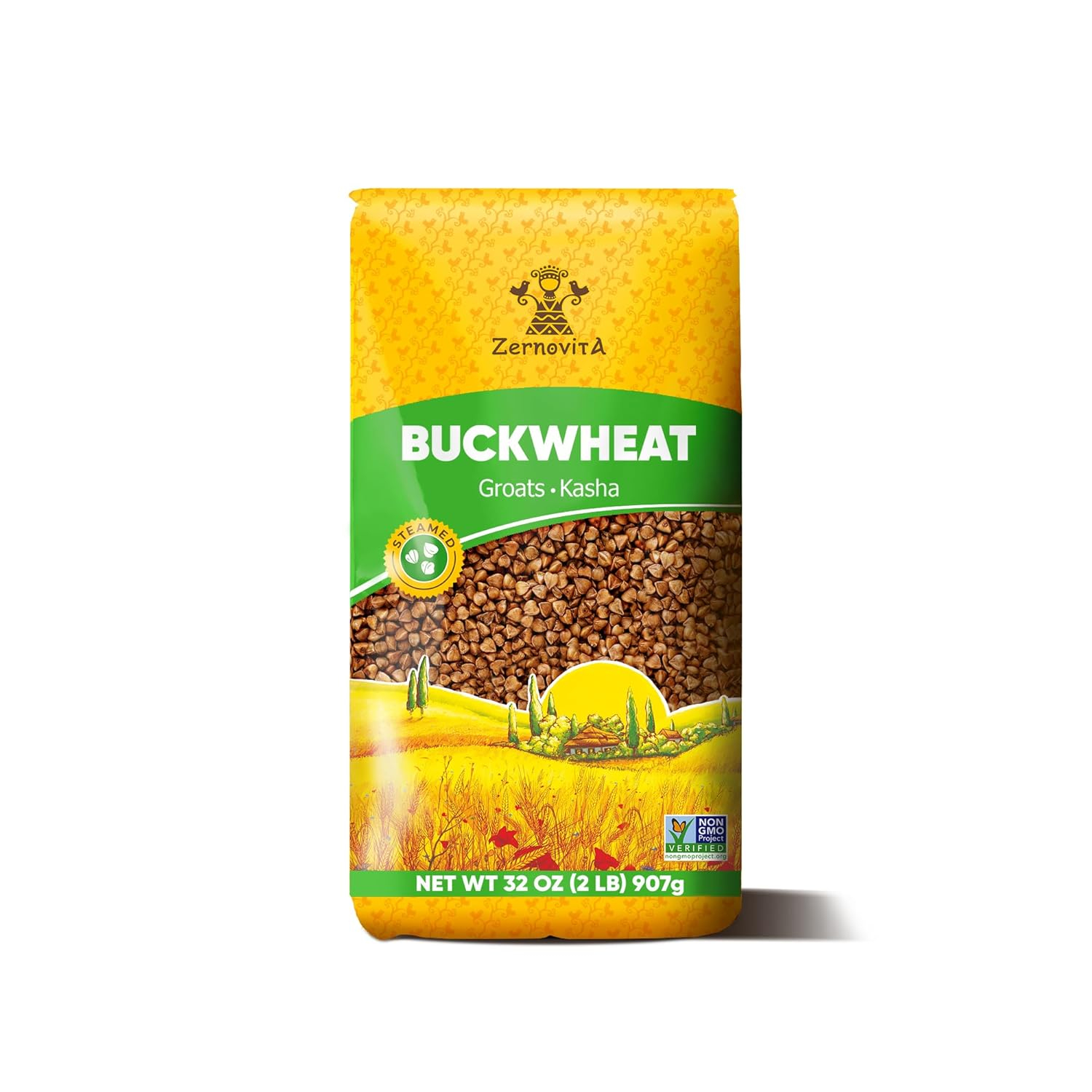 Zernovita Buckwheat, 2lb, Non GMO, Premium Whole Grain for Porridge, Kasha, Side Dishes