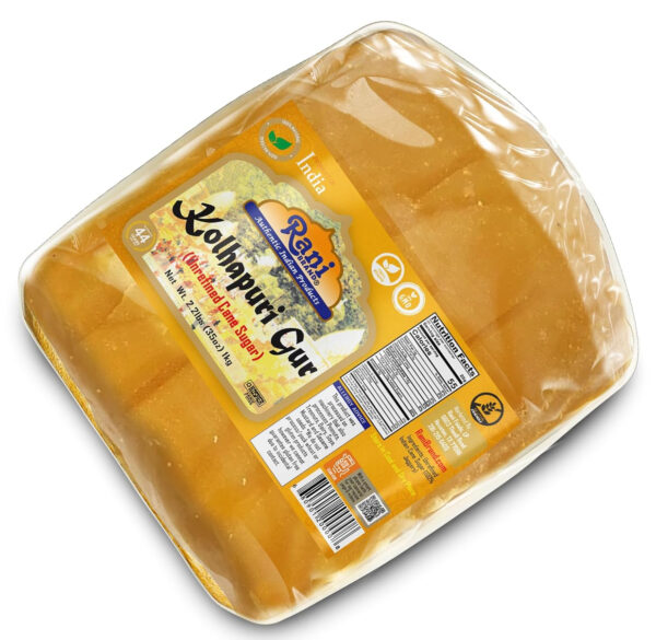 Rani Kolhapuri Gur (Jaggery) 35oz (2.2bs) 1kg ~ Unrefined Cane Sugar, No Color added, Gluten Friendly | Vegan | NON-GMO | Kosher | No Salt or fillers