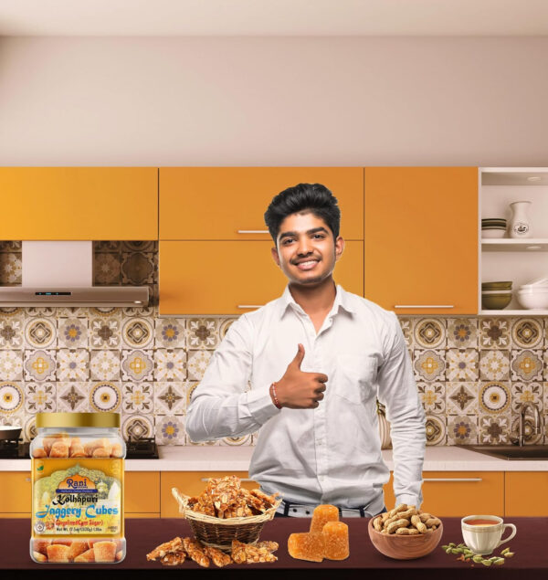 Rani Kolhapuri Gur (Jaggery) 35oz (2.2bs) 1kg ~ Unrefined Cane Sugar, No Color added, Gluten Friendly | Vegan | NON-GMO | Kosher | No Salt or fillers