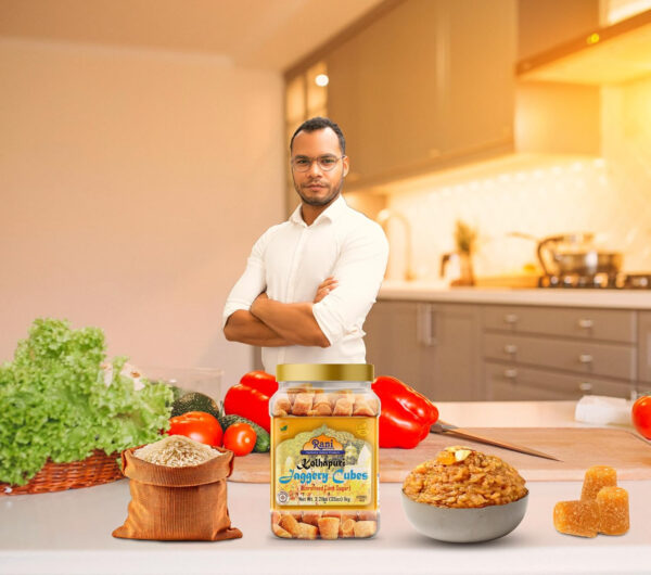 Rani Kolhapuri Gur (Jaggery) 35oz (2.2bs) 1kg ~ Unrefined Cane Sugar, No Color added, Gluten Friendly | Vegan | NON-GMO | Kosher | No Salt or fillers