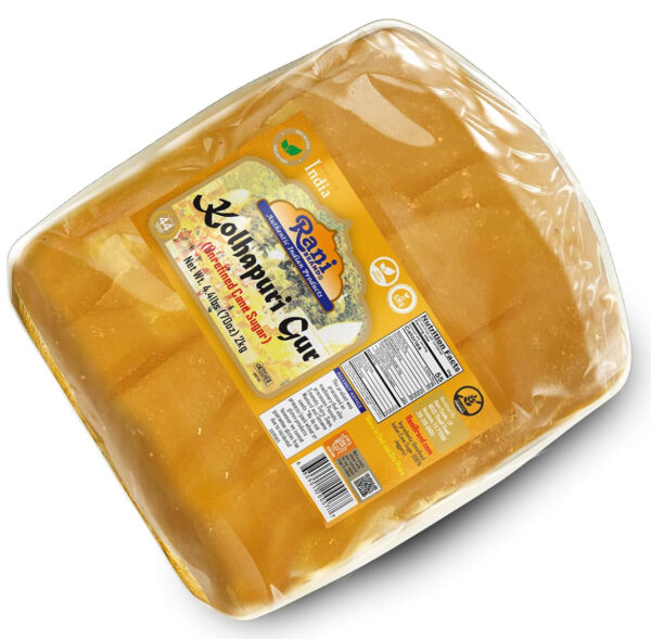 Rani Kolhapuri Gur (Jaggery) 35oz (2.2bs) 1kg ~ Unrefined Cane Sugar, No Color added, Gluten Friendly | Vegan | NON-GMO | Kosher | No Salt or fillers
