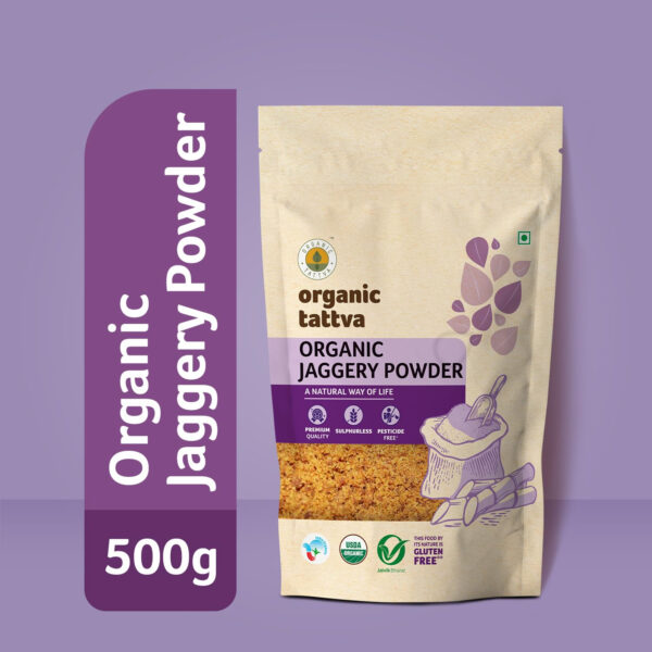 689465010496ea6ddd84cb9e56e7decc3ccc6bf5a18273bdb59d3.jpg Organic Tattva Jaggery Powder, 500g USDA Certified