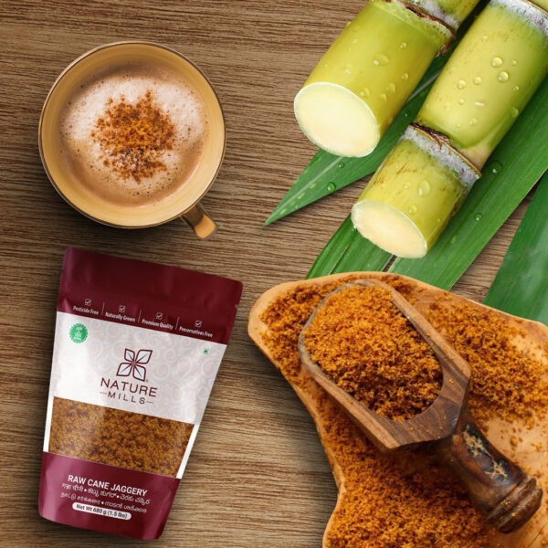 689465389ddec25d82fbce09a7d3f57d48397720b63730f2e43c5.jpg NatureMills Raw Cane Jaggery 1.5 lb(680g), Powdered Natural Cane Sugar