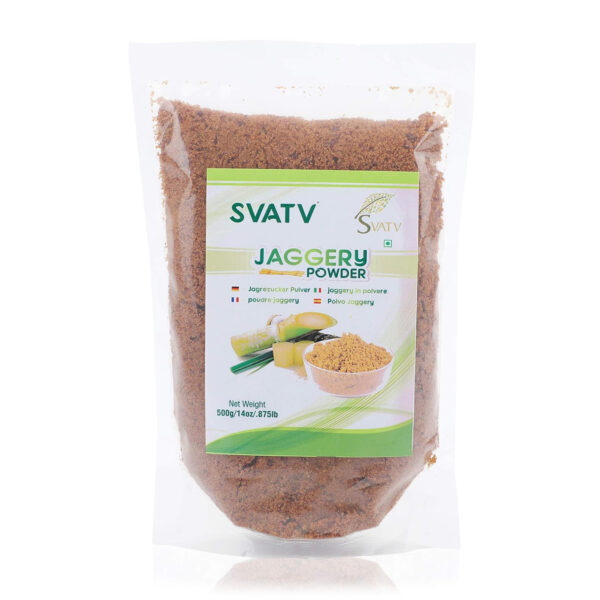 689465a08150b11e3110cdd8ab4f91caa40b15bc8f268c86f0b71.jpg SVATV Jaggery Powder, Hand Crushed Gur Powder | Natural Sweetener | Brown Sugar | Indian Sugar Cane Substitute | No Preservatives Added | No Artificial Flavors - 227g 8oz Half Pound