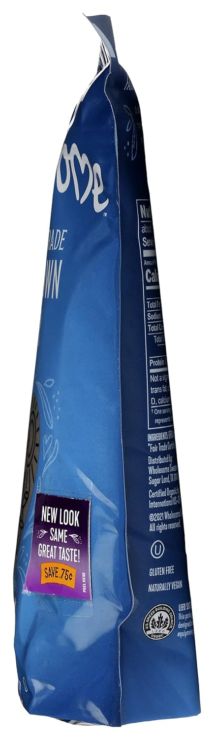 689465f1bc33c73032bfef764f0ef23354d26c7ec0762bf99848d.jpg Wholesome Sweeteners 24-Ounce Organic Dark Brown Sugar, Fair Trade, Non GMO, Gluten Free & Vegan, Sugar for Baking and Glazing, 1 Pack