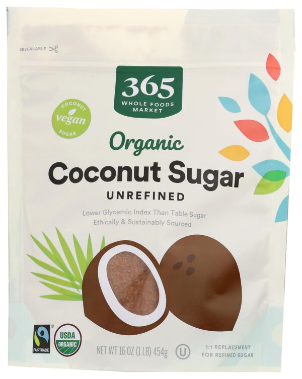689466044d183e363d0243bbc3f3f61f6e3aafda9e995c34d0fd4.jpg 365 by Whole Foods Market, Organic Coconut Sugar, 16 Ounce