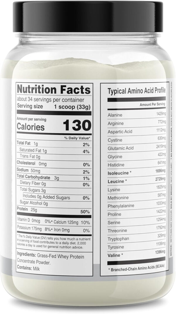 It's Just! - 100% Whey Protein Concentrate, Made in USA, RBST/rBGH Hormone Free, Premium WPC-80, No Added Flavors or Artificial Sweeteners (1.25 Pound, Unflavored)