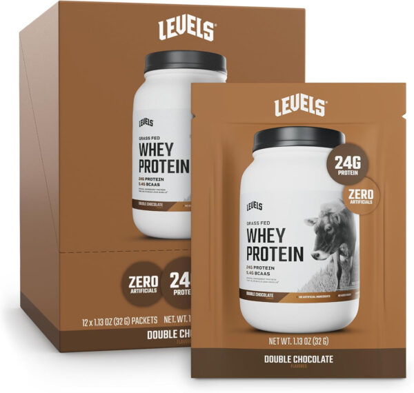 Levels Grass Fed Whey Protein Powder, No Artificials, 25G of Protein, Unflavored, 5LB