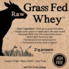 Raw Grass Fed Whey Protein Powder – Unflavored, Only 1 Ingredient: 100% Pure Grass-Fed Whey from Happy, Healthy Cows – Undenatured, Non-GMO, Hormone-Free, Gluten-Free, Made in USA, 5LB