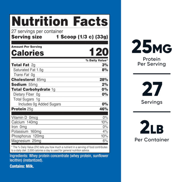 Nutricost Whey Protein Concentrate (Vanilla) 2LBS