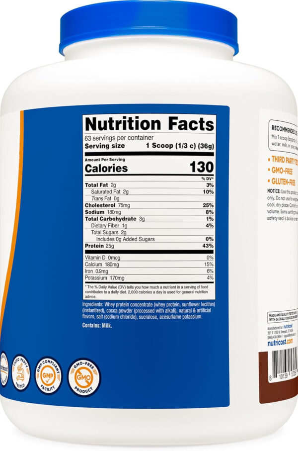 Nutricost Whey Protein Concentrate (Vanilla) 2LBS