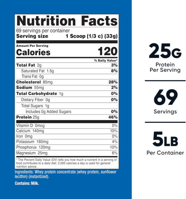 Nutricost Whey Protein Concentrate (Vanilla) 2LBS