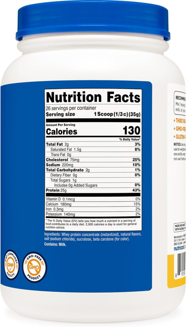 Nutricost Whey Protein Concentrate (Vanilla) 2LBS