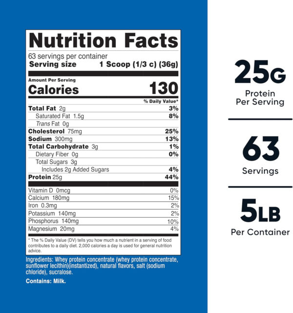 Nutricost Whey Protein Concentrate (Vanilla) 2LBS