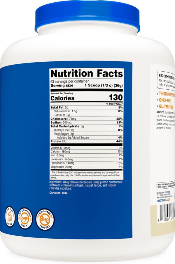 Nutricost Whey Protein Concentrate (Vanilla) 2LBS