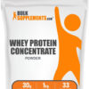BulkSupplements.com Whey Protein Concentrate Powder - Whey Protein Powder Supplement, Unsweetened, Unflavored & Gluten Free, 30g per Serving, 1kg (2.2 lbs) (Pack of 1)