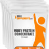 BulkSupplements.com Whey Protein Concentrate Powder - Whey Protein Powder Supplement, Unsweetened, Unflavored & Gluten Free, 30g per Serving, 1kg (2.2 lbs) (Pack of 1)