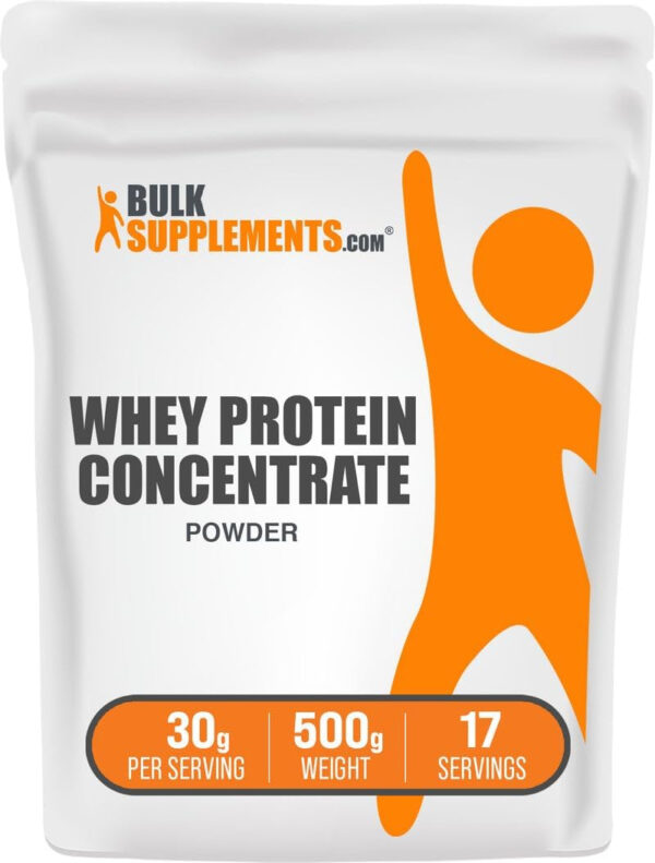 BulkSupplements.com Whey Protein Concentrate Powder - Whey Protein Powder Supplement, Unsweetened, Unflavored & Gluten Free, 30g per Serving, 1kg (2.2 lbs) (Pack of 1)