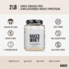 NAKED Whey 2LB 100% Grass Fed Whey Protein Powder - Only 1 Ingredient, Unflavored Whey Protein, Undenatured, Gluten Free, Soy Free, No GMOs, No Preservatives